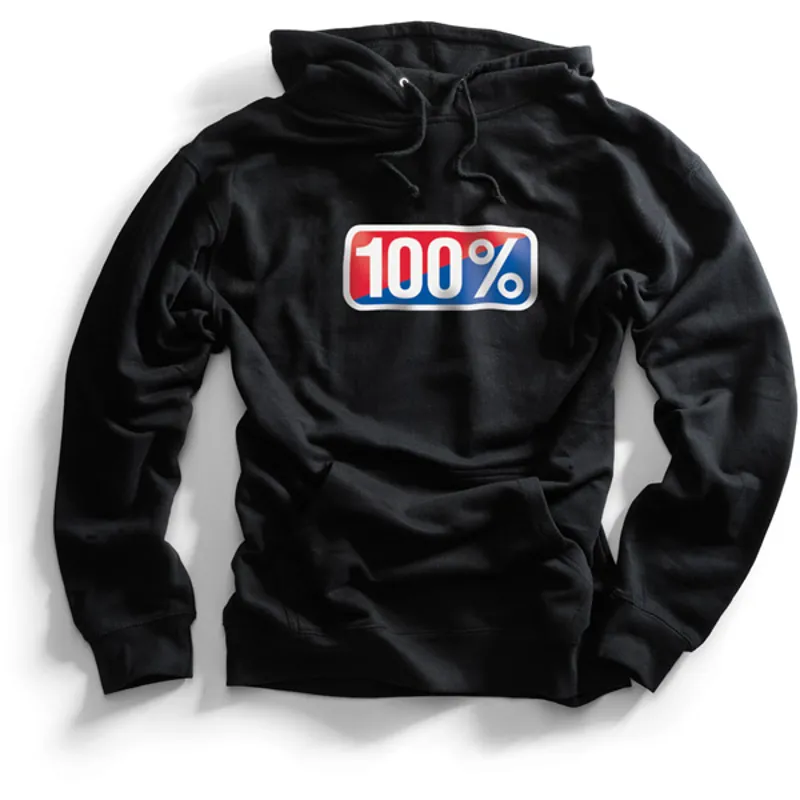 100% 100 Percent Classic Pullover Hoody In Black 1 100% 100 Percent Classic Pullover Hoody In Black