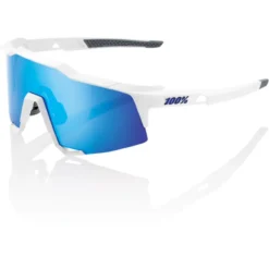 100% 100 Percent Speedcraft Hiper Blue Mirror Lens Sunglasses In White