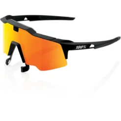100% 100 Percent Speedcraft Air HiPer Mirror Red Lens Sunglasses In Black